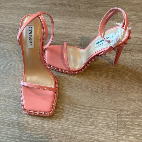 Steve Madden STEVE MADDEN Zelle Womens Patent Square Toe Heels - U.S. Womens 7.5 - Picture 4 of 5